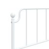 vidaXL Cadre de lit m&eacute;tal sans matelas avec pied de lit blanc 75x190cm