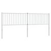 vidaXL T&ecirc;te de lit de remplacement m&eacute;tal blanc 200 cm