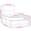 vidaXL Sommier &agrave; lattes de lit matelas et LED marron fonc&eacute; 120x190 cm