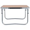 vidaXL Table pliable de camping Marron Aluminium 60x40 cm