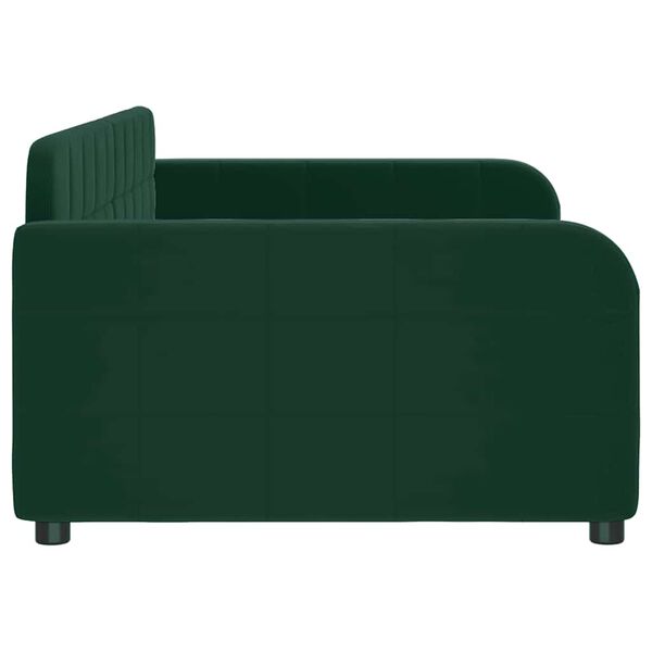 vidaXL Lit de repos sans matelas vert fonc&eacute; 90x200 cm velours