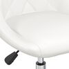 vidaXL Chaises pivotantes à manger lot de 2 blanc similicuir