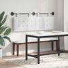 vidaXL T&ecirc;te de lit suspendue Montage mural Blanc 130 x 55 x 5 cm tissu