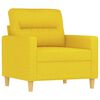 vidaXL Fauteuil avec repose-pied Jaune clair 60 cm Tissu