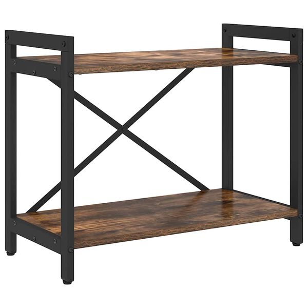 vidaXL &Eacute;tag&egrave;re Ch&ecirc;ne fum&eacute; 60 x 30 x 50 cm Bois d'ing&eacute;nierie