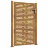 vidaXL Portail de jardin 100x150 cm en acier Corten, design carr&eacute;