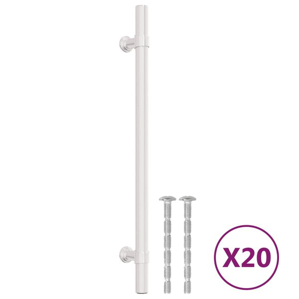 vidaXL Poign&eacute;es d'armoire 20 pcs argent&eacute; 192 mm acier inoxydable