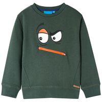 Sweatshirt pour enfants vert foncé 92