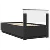 vidaXL Cadre de lit Noir 70 x 190 cm Bois d'ing&eacute;nierie