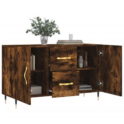 vidaXL Buffet chêne fumé 100x36x60 cm bois d'ingénierie