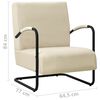 vidaXL Fauteuil Cr&egrave;me Tissu