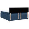 vidaXL Sommier &agrave; lattes de lit avec matelas Bleu 200x200 cm Tissu