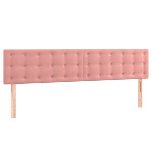 vidaXL T&ecirc;tes de lit Rose 200x5x78/88 cm Velours