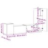 vidaXL Ensemble meuble TV 4 pcs Blanc brillant Bois d'ing&eacute;nierie