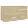 vidaXL Ensemble de meubles de bain 2 pcs Ch&ecirc;ne sonoma Agglom&eacute;r&eacute;