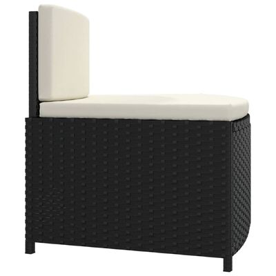 vidaXL Bancs de spa avec coussins lot de 2 noir résine tressée