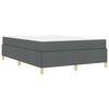 vidaXL Cadre de lit avec matelas Gris fonc&eacute; 140 x 200 cm tissu