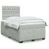 vidaXL Sommier &agrave; lattes de lit et matelas Gris clair 120x200cm Velours