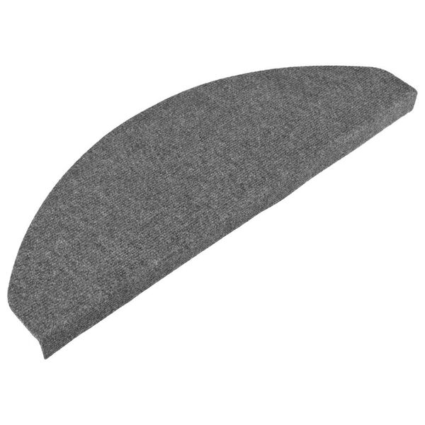 vidaXL Tapis d'escalier autocollants 15 pcs 65x22,5x3,5 cm Gris