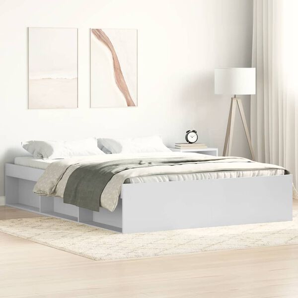 vidaXL Cadre de lit sans matelas blanc 140x200 cm