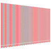 vidaXL Tissu de remplacement pour auvent rayures rouges et blanches