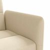 vidaXL Canap&eacute;-lit avec porte-gobelets cr&egrave;me tissu