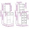 vidaXL Table de Toilette avec tiroir 2 pcs Marron 50 x 41 x 135 cm