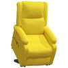 vidaXL Fauteuil de massage Jaune clair Tissu