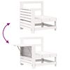 vidaXL Salon de jardin 10 pcs blanc bois de pin massif