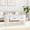 vidaXL Table basse Blanc brillant 80x50x40 cm Bois d'ing&eacute;nierie