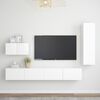 vidaXL Ensemble de meubles TV 4 pcs Blanc Bois d'ing&eacute;nierie