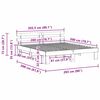 vidaXL Cadre de lit avec t&ecirc;te de lit Brun cire 200 x 200 cm Pin massif