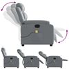 vidaXL Fauteuil de massage inclinable gris similicuir