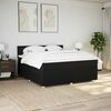 vidaXL Sommier &agrave; lattes de lit avec matelas Noir 200x200 cm Tissu