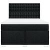 vidaXL Sommier &agrave; lattes de lit avec matelas Noir 140x190 cm Tissu