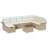 vidaXL Ensemble de canap&eacute; de jardin 9 pc Poly rotin