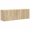 vidaXL Meuble TV mural 2 pc Ch&ecirc;ne Sonoma Bois d'ing&eacute;nierie
