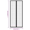 vidaXL Rideaux de porte anti-insectes 2 pcs avec aimants noir 210x90cm