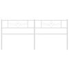vidaXL T&ecirc;te de lit de remplacement m&eacute;tal blanc 180 cm