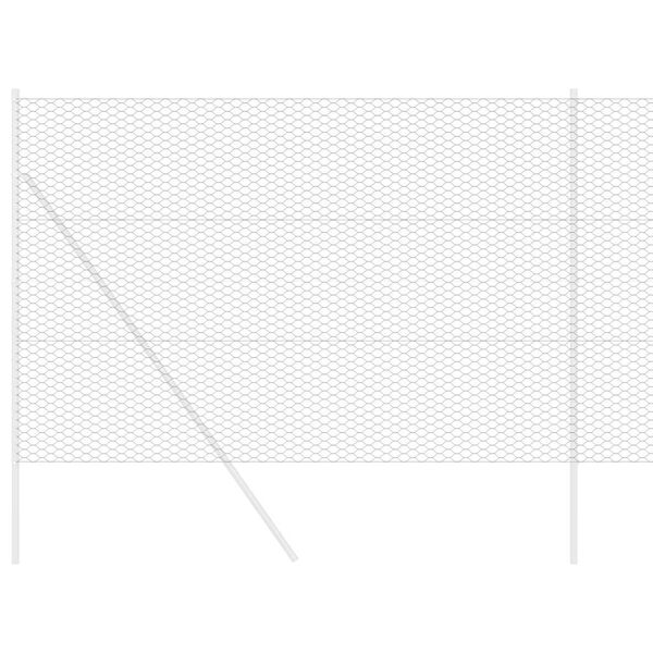 vidaXL Clôture hexagonale Gris 1,5 x 100 m Acier