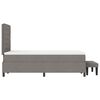 vidaXL Lit &agrave; ressorts avec matelas Taupe 120 x 190 cm tissu