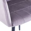 vidaXL Chaises &agrave; manger lot de 2 gris velours