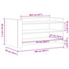 vidaXL Table basse ch&ecirc;ne fum&eacute; 100x50x50 cm bois d'ing&eacute;nierie