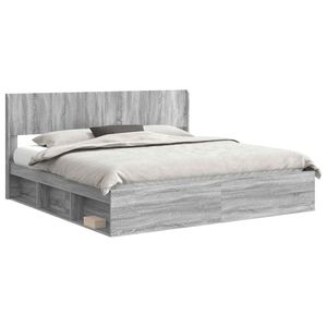 vidaXL Cadre de lit avec rangement et t&ecirc;te de lit 2 pc