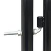 vidaXL Portail de cl&ocirc;ture noir &agrave; une porte 300x125 cm