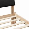 vidaXL Cadre de lit Marron et noir 135 x 190 cm Bois massif en pin