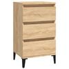 vidaXL Table de chevet ch&ecirc;ne sonoma 40x35x70 cm bois d'ing&eacute;nierie