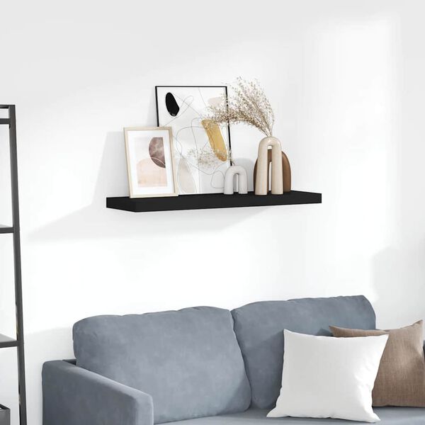 vidaXL &Eacute;tag&egrave;re flottante murale noir 80x23,5x3,8 cm MDF