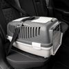 vidaXL Cage de transport animaux de compagnie gris noir 55x36x35 cm PP