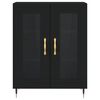 vidaXL Buffet noir 69,5x34x90 cm bois d'ing&eacute;nierie